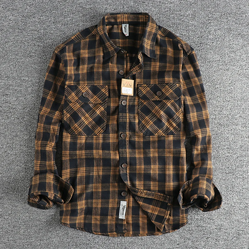 Classic American Retro Plaid Long Sleeve Shirt Men's Casual Autumn New All-Match Youth Outerwear Cotton Moisture-Wicking Brea...
Classic American Retro Plaid Long Sleeve Shirt Men's Casual Autumn New All-Match Youth Outerwear Cotton Moisture-Wicking Brea...