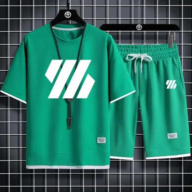 Mens Sports Suit Fashion Short Sleeve Tracksuit Men Suits Summer Men's Two Piece Set Linen Fabric Casual T-Shirt and Shorts Set
Mens Sports Suit Fashion Short Sleeve Tracksuit Men Suits Summer Men's Two Piece Set Linen Fabric Casual T-Shirt and Shorts Set