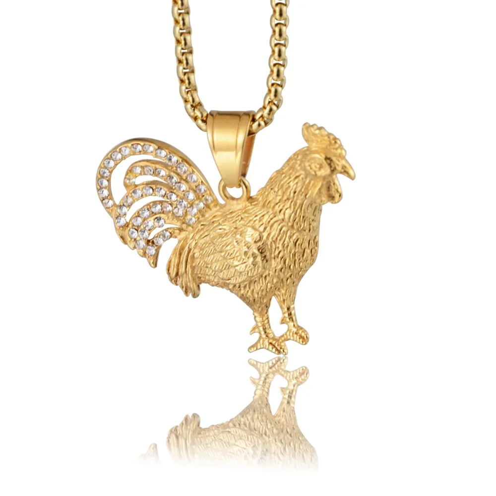 Hip Hop Iced Out Bling Gallic Rooster Pendant Gold Color Stainless Steel Animal Necklace for Women Men French Jewelry Gift 2025
Hip Hop Iced Out Bling Gallic Rooster Pendant Gold Color Stainless Steel Animal Necklace for Women Men French Jewelry Gift 2025