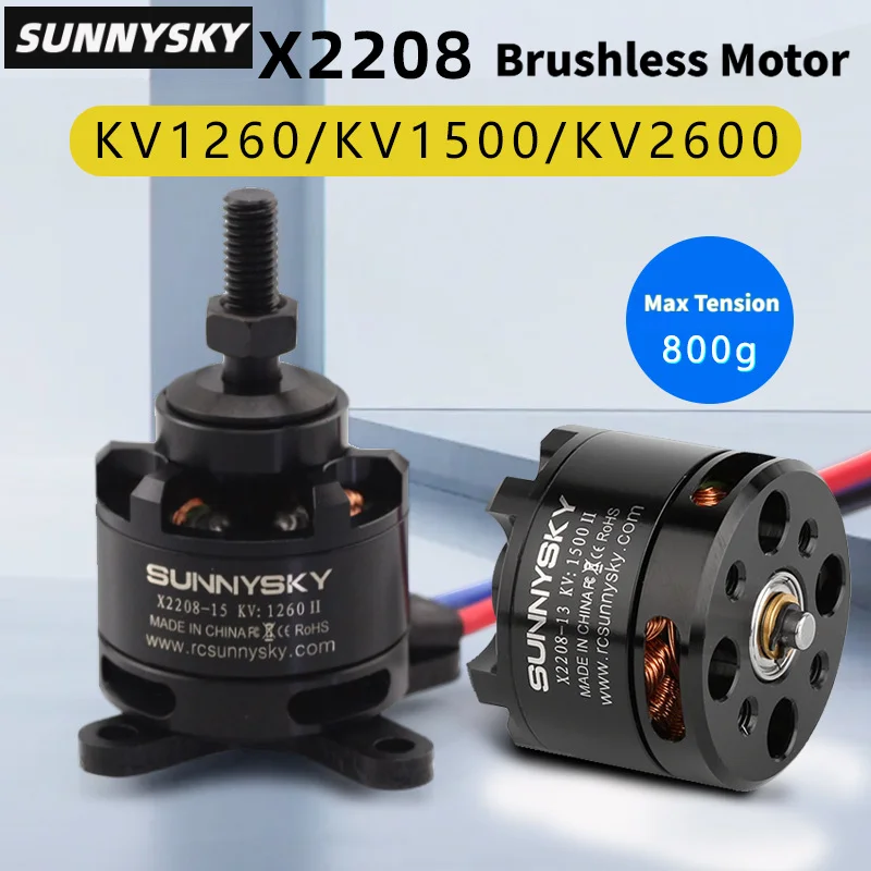 Original Sunnysky X2208 Brushless Motor 1260KV 1500KV 2600KV 2-3S for RC Fixed Wing F450 Quadcopter Drone
Original Sunnysky X2208 Brushless Motor 1260KV 1500KV 2600KV 2-3S for RC Fixed Wing F450 Quadcopter Drone