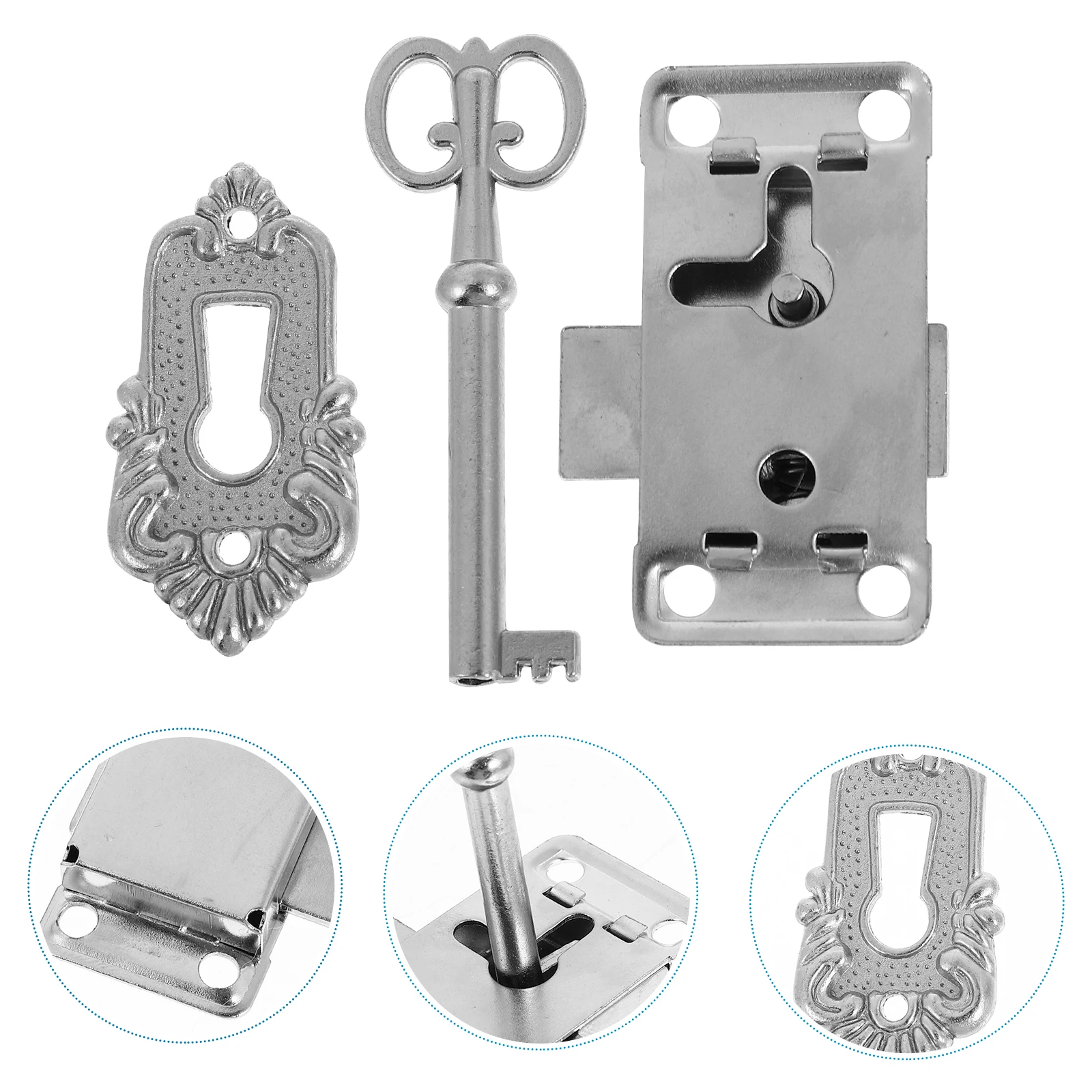 2 Sets Lock Finished Cabinet Locks Door Latches for Cabinets Buckle Iron Vintage Boxes
2 Sets Lock Finished Cabinet Locks Door Latches for Cabinets Buckle Iron Vintage Boxes