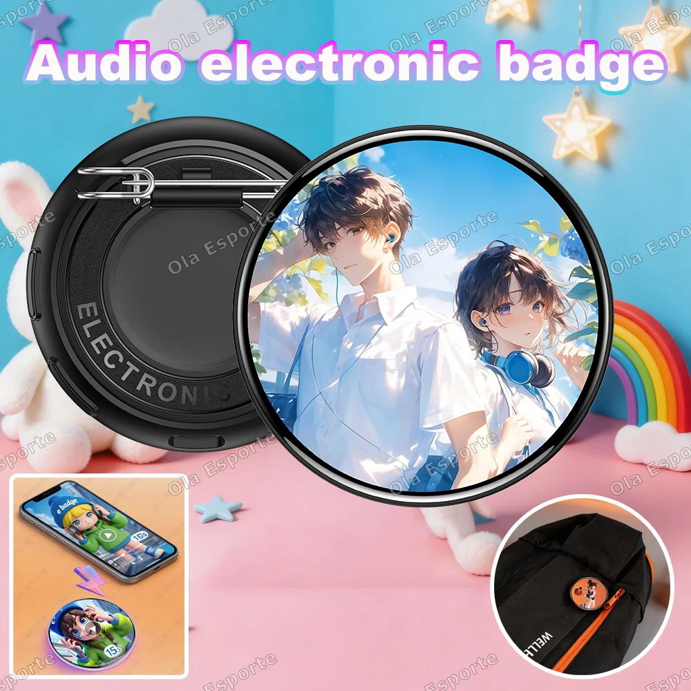 Audio Electronic Badge Video Playback Image Dynamic Carousel 1.95" Blue Tooth Call Badge Colorful Auxiliary Light 3D Menu Brooch
Audio Electronic Badge Video Playback Image Dynamic Carousel 1.95" Blue Tooth Call Badge Colorful Auxiliary Light 3D Menu Brooch