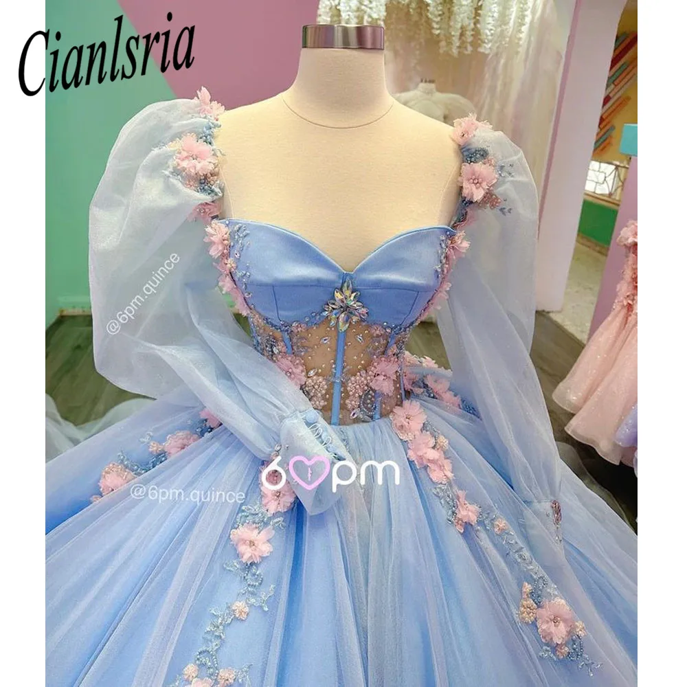 Sky Blue Lace Appliques Quinceanera Dresses Ball Gown 2024 Beaded Sweet 16 Dress Birthday Gowns Vestidos De 15 Anos
Sky Blue Lace Appliques Quinceanera Dresses Ball Gown 2024 Beaded Sweet 16 Dress Birthday Gowns Vestidos De 15 Anos