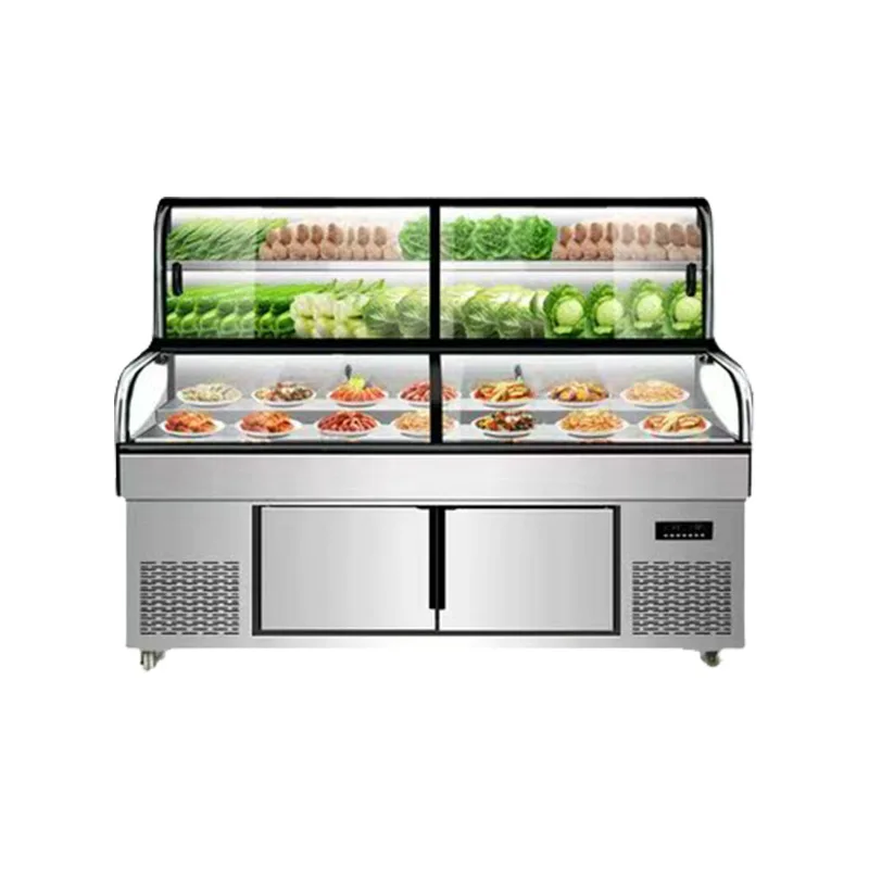 Three temperature and three control steps, ordering cabinet, freezer, commercial refrigerator, refrigerated Minggang restaurant
Three temperature and three control steps, ordering cabinet, freezer, commercial refrigerator, refrigerated Minggang restaurant