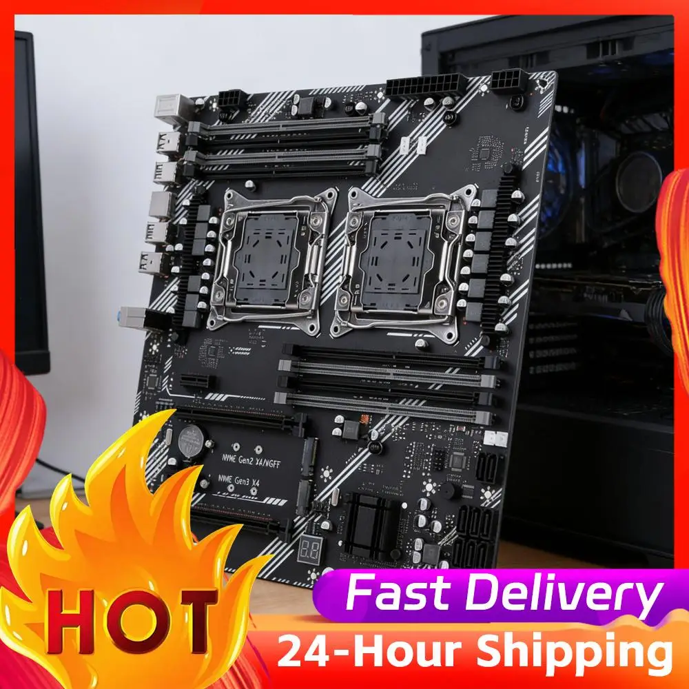 Материнская плата X99 Dual с 8 слотами для памяти DDR4, игровая материнская плата с интерфейсами USB 3.0, USB 2.0, M.2 NVME, SATA 3.0
Материнская плата X99 Dual с 8 слотами для памяти DDR4, игровая материнская плата с интерфейсами USB 3.0, USB 2.0, M.2 NVME, SATA 3.0