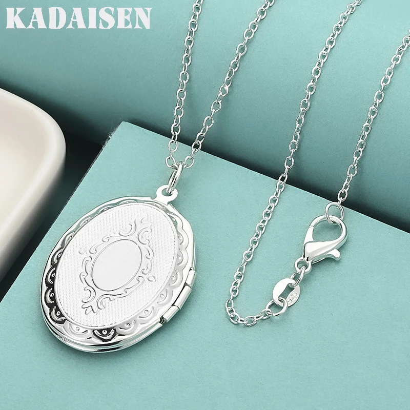 925 Sterling Silver Necklace Charm Retro Oval Pendant Necklaces For Women 18 Inches Holiday Gifts Fashion Jewelry
925 Sterling Silver Necklace Charm Retro Oval Pendant Necklaces For Women 18 Inches Holiday Gifts Fashion Jewelry
