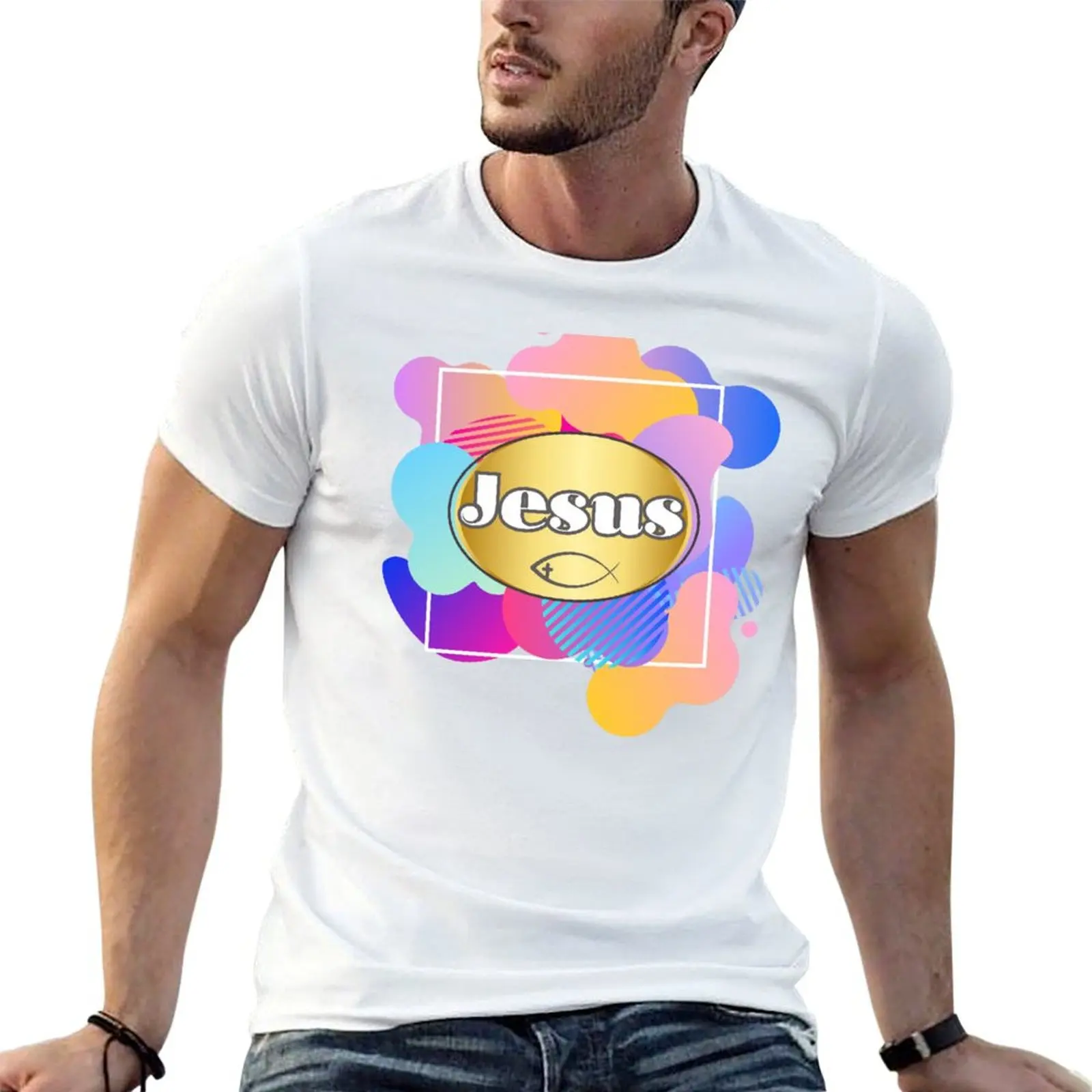 Colorful Jesus Design - Olivia Font T-Shirt printed t shirts for man t shirt for man T-Shirt
Colorful Jesus Design - Olivia Font T-Shirt printed t shirts for man t shirt for man T-Shirt