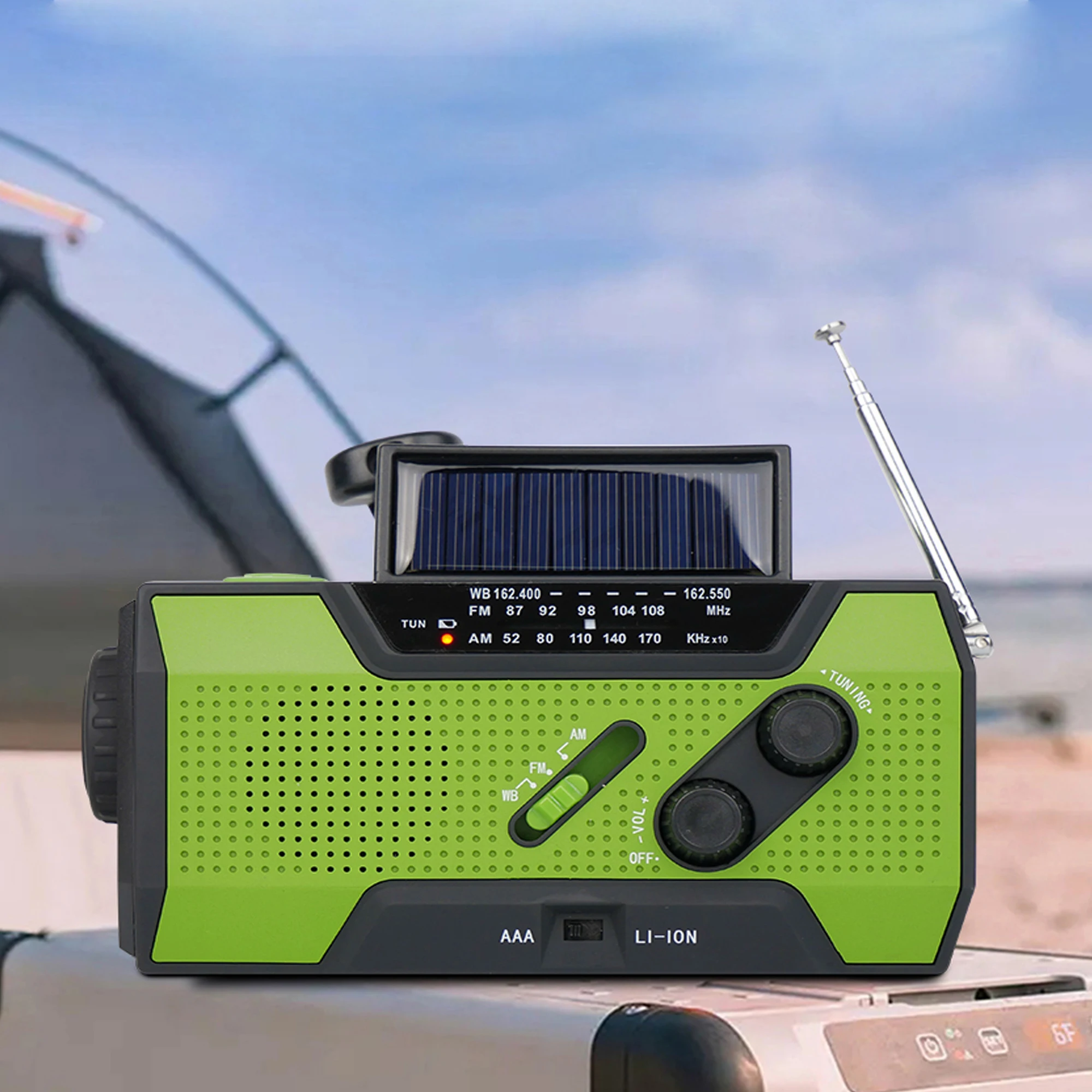 Portable Hand Crank Radio, Emergency Weather Radio Solar Powered,AM/FM, SOS Alarm, LED Reading Lamp, Flashlight,2000 mAh Battery
Portable Hand Crank Radio, Emergency Weather Radio Solar Powered,AM/FM, SOS Alarm, LED Reading Lamp, Flashlight,2000 mAh Battery
