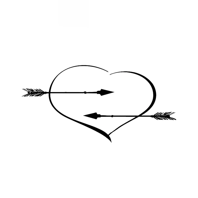 Heart-shaped Archery Feather Sticker High Quality Car Window Decoration Personality Pvc Waterproof Decal Black/white, 17cm*9cm
Heart-shaped Archery Feather Sticker High Quality Car Window Decoration Personality Pvc Waterproof Decal Black/white, 17cm*9cm