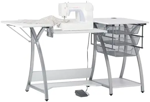 Sew Ready Pro Stitch Sewing Table - 56.75" White, 3 Drawers & Shelf, Doubles as Computer Desk
Sew Ready Pro Stitch Sewing Table - 56.75" White, 3 Drawers & Shelf, Doubles as Computer Desk