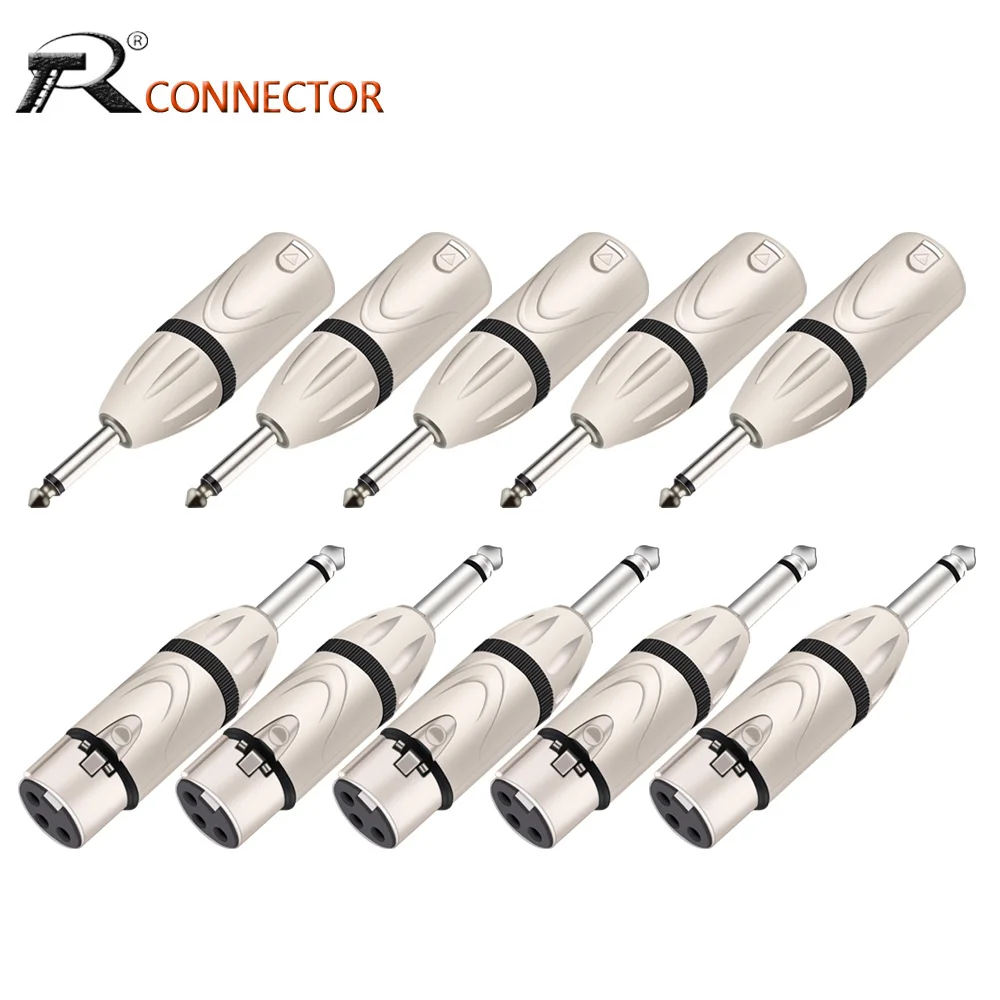 10pcs 1/4 inch TS Mono to 3Pins XLR Male Adapter 6.35mm Jack to XLR Male Adapter Inch TS Mono Male Plug to Male XLR Converter
10pcs 1/4 inch TS Mono to 3Pins XLR Male Adapter 6.35mm Jack to XLR Male Adapter Inch TS Mono Male Plug to Male XLR Converter