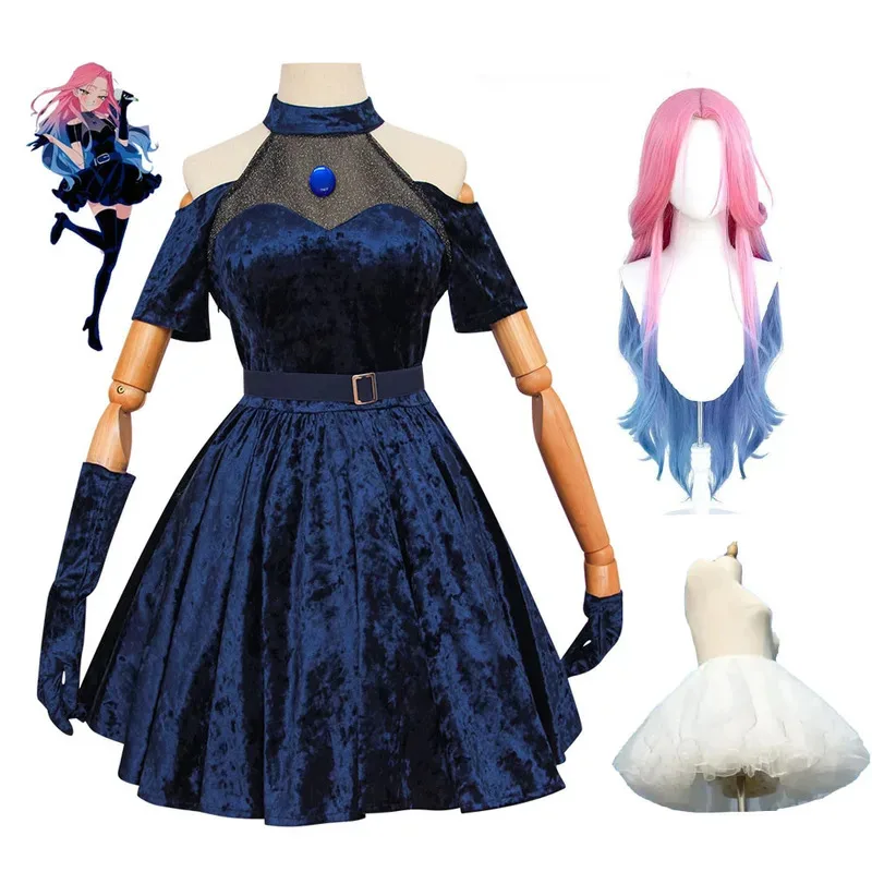 Mizi Cosplay Costume Wig Fancy Dress Halloween Party Roleplay Performance Clothes Blue Velvet Outfit Anime Cosplay In Stock
Mizi Cosplay Costume Wig Fancy Dress Halloween Party Roleplay Performance Clothes Blue Velvet Outfit Anime Cosplay In Stock