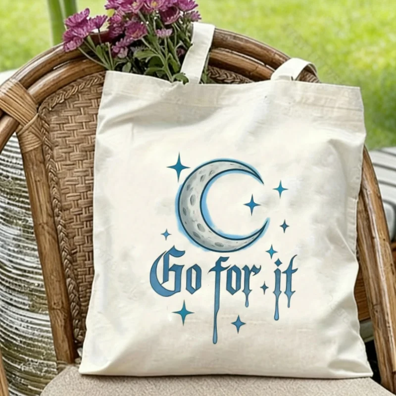 1PC "Go for it" Crescent Moon Canvas Tote Eco-friendly Reusable Shoulder Bag
1PC "Go for it" Crescent Moon Canvas Tote Eco-friendly Reusable Shoulder Bag