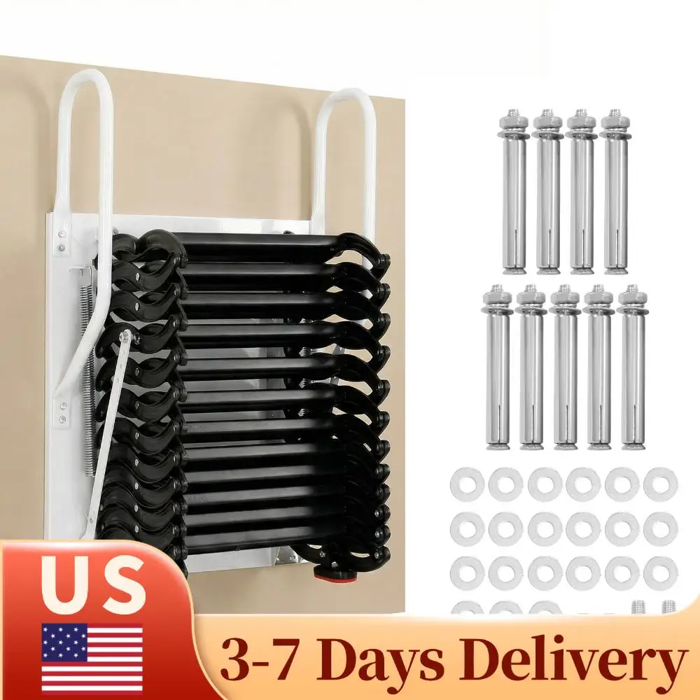 Hidden Mount Attic Extension Stairs Pull Down System Manganese Steel Attic Staircases Anti-Slip for Garages/Roofs/Basements
Hidden Mount Attic Extension Stairs Pull Down System Manganese Steel Attic Staircases Anti-Slip for Garages/Roofs/Basements