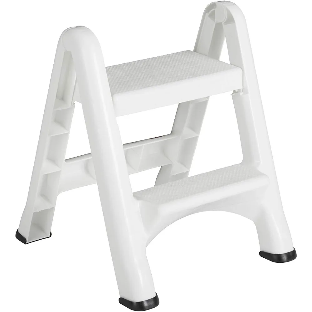 Two-Step Folding Foot Stool, 14-Inch High, White, 300 Pound Capacity, Small Step Stool for Adults/Kids for Use
Two-Step Folding Foot Stool, 14-Inch High, White, 300 Pound Capacity, Small Step Stool for Adults/Kids for Use