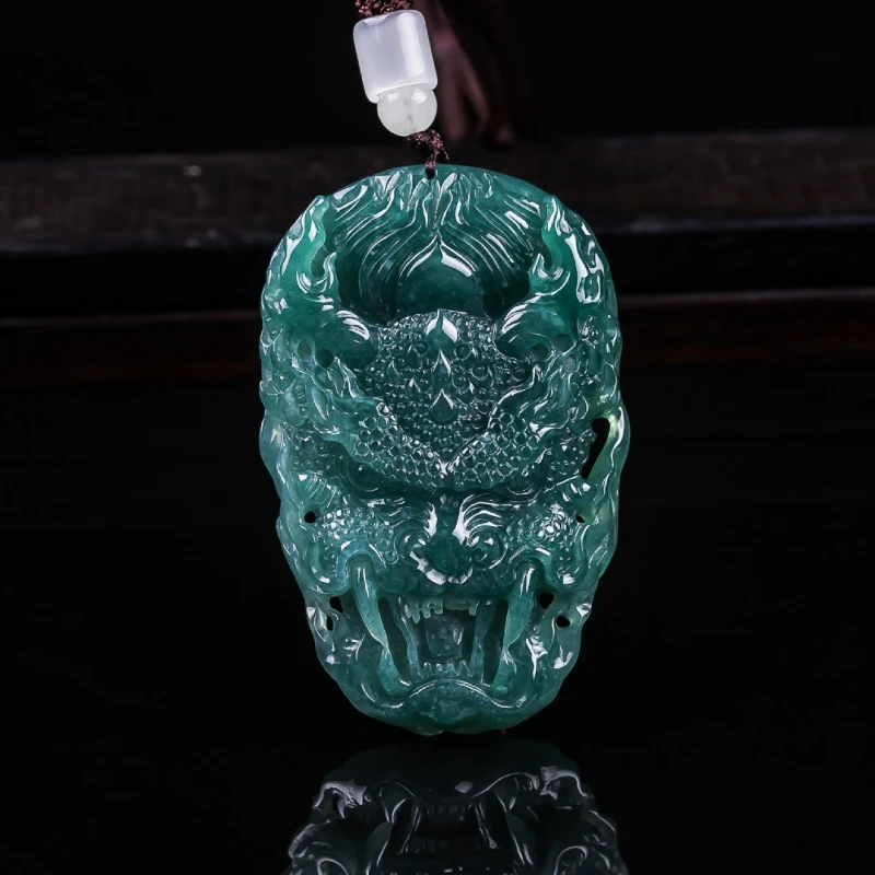 Натуральный нефрит ручной работы с гравировкой, синяя вода, властный зодиак, голова дракона, кулон, ледяной нефрит, мужские ювелирные аксессуары, подарок
Натуральный нефрит ручной работы с гравировкой, синяя вода, властный зодиак, голова дракона, кулон, ледяной нефрит, мужские ювелирные аксессуары, подарок