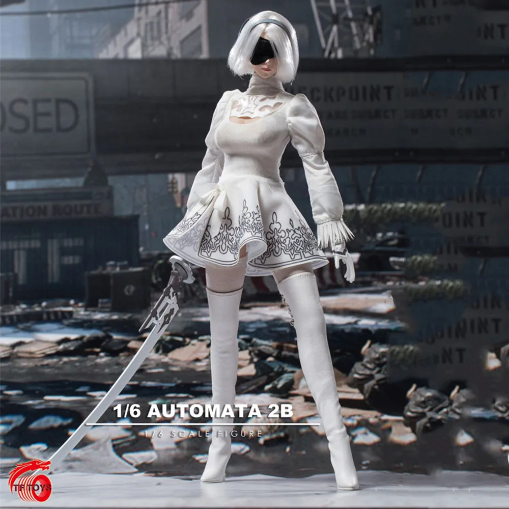 TFTOYS TF03 1/6 Cosplay Sexy Sexy NieR:Automata A2 Girl 2B COS Clothes Costume & Head & Weapon for 12'' Action Figure S10d Body
TFTOYS TF03 1/6 Cosplay Sexy Sexy NieR:Automata A2 Girl 2B COS Clothes Costume & Head & Weapon for 12'' Action Figure S10d Body