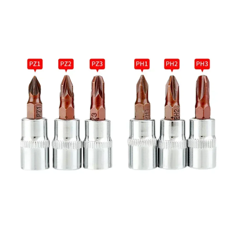 2PCS 1/4" Socket Drive Wrench PH1 PH2 PH3 PZ1 PZ2 PZ3 Cross Screwdriver Bits 1/4inch Hex Socket Bits Screwdriver Bit
2PCS 1/4" Socket Drive Wrench PH1 PH2 PH3 PZ1 PZ2 PZ3 Cross Screwdriver Bits 1/4inch Hex Socket Bits Screwdriver Bit