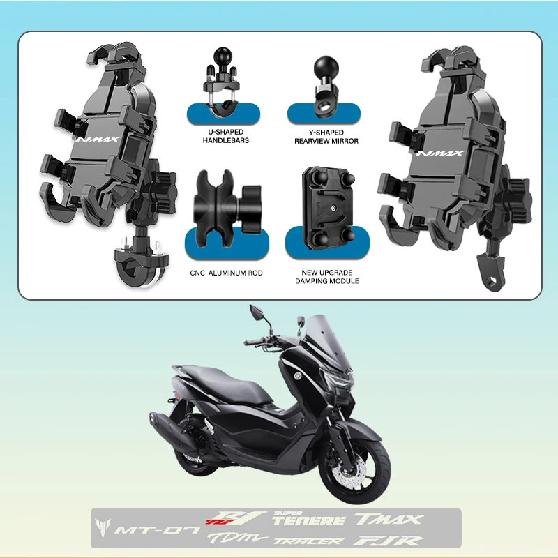For YAMAHA NMAX N MAX VMAX 1200 1700 V-MAX 1200 Upgrade Phone Mount Stand Motorcycle Holder 360° Rotatable ABS Adjustable
For YAMAHA NMAX N MAX VMAX 1200 1700 V-MAX 1200 Upgrade Phone Mount Stand Motorcycle Holder 360° Rotatable ABS Adjustable