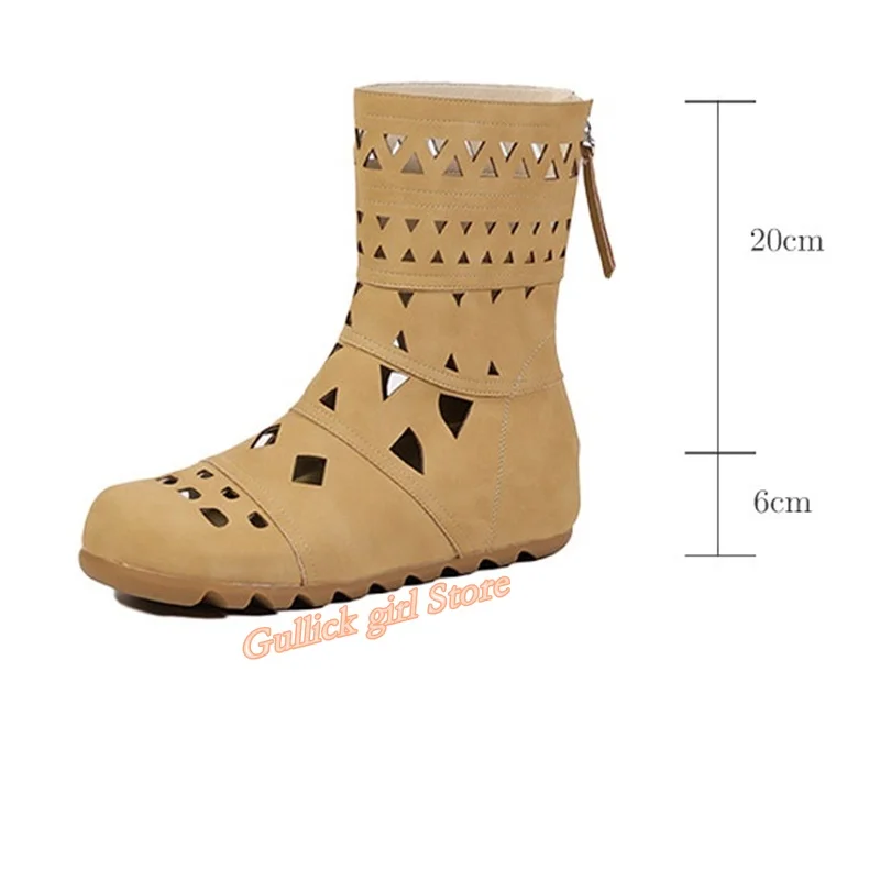 Hollow Brown Summer Boots Round Toe Back Zipper Cut Out 2026 Height Increasing New Summer Versatile Carved Mid-Calf Breathable
Hollow Brown Summer Boots Round Toe Back Zipper Cut Out 2026 Height Increasing New Summer Versatile Carved Mid-Calf Breathable