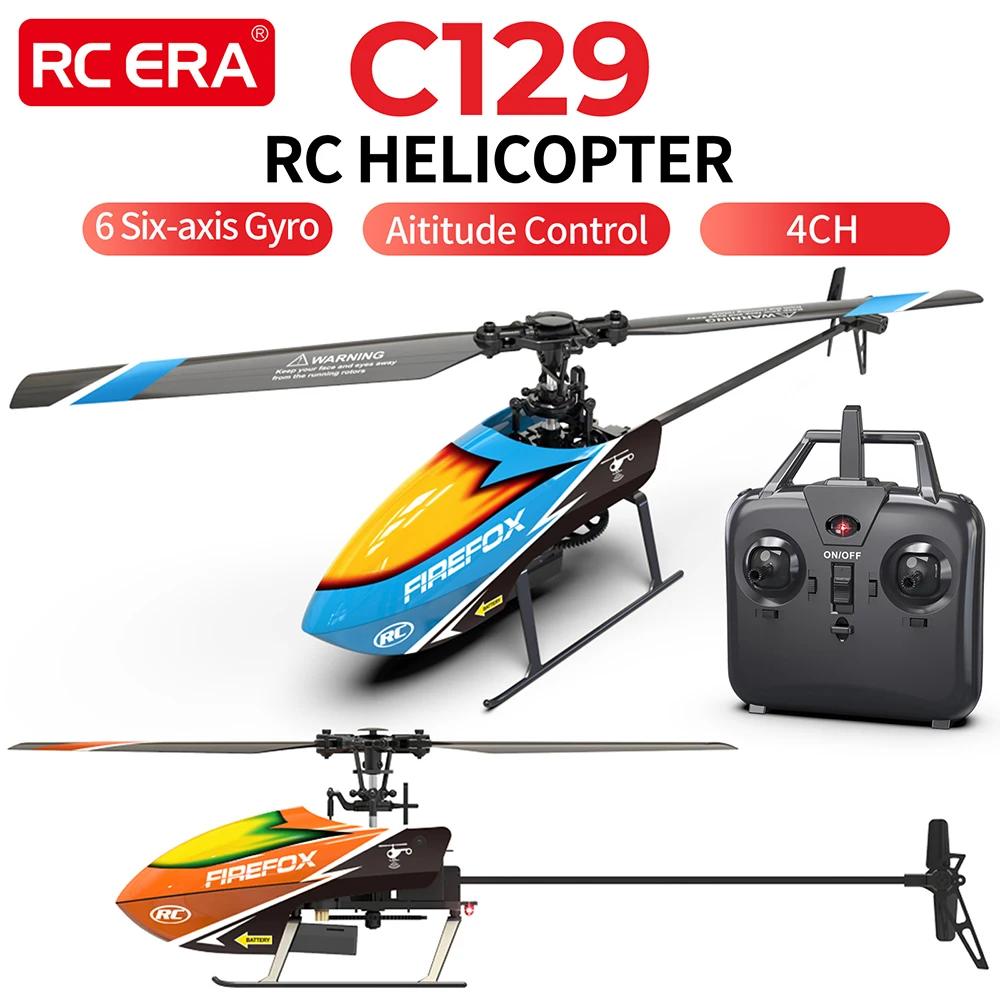 RC ERA C129 Helicopter 4 Channls Aititude Control Single-Rotor Helicopter 10Min Flight 6-axis Gyro 100M Remote Control Airplane
RC ERA C129 Helicopter 4 Channls Aititude Control Single-Rotor Helicopter 10Min Flight 6-axis Gyro 100M Remote Control Airplane