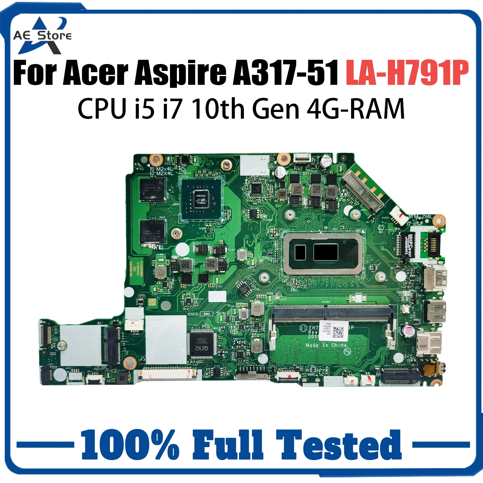 Материнская плата для ноутбука Acer Aspire A351-54G 215-51G EH7LW LA-H791P SRFFX i5-8265U MX230 N17S-G0-A1 NBEFS11006
Материнская плата для ноутбука Acer Aspire A351-54G 215-51G EH7LW LA-H791P SRFFX i5-8265U MX230 N17S-G0-A1 NBEFS11006