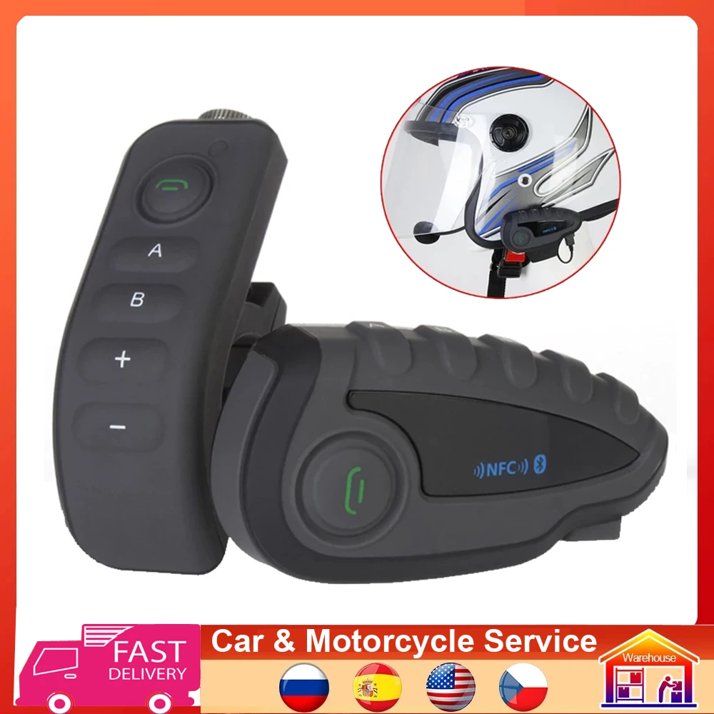 V8 Motorcycle Helmet Intercom remote control 1200M for 5 Riders FM radio Bluetooth-compatible Interphone Headset
V8 Motorcycle Helmet Intercom remote control 1200M for 5 Riders FM radio Bluetooth-compatible Interphone Headset