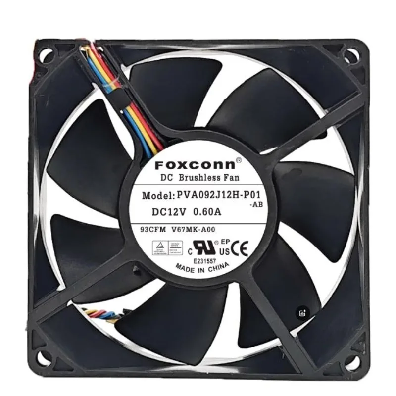 Новый вентилятор-кулер для Foxconn PVA092J12H-P01 DC12V 0,60A 9CM 9032 4-проводной вентилятор с контролем температуры 
Новый вентилятор-кулер для Foxconn PVA092J12H-P01 DC12V 0,60A 9CM 9032 4-проводной вентилятор с контролем температуры