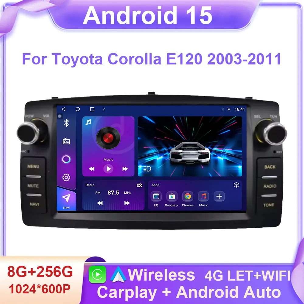 Android 15 For Toyota Corolla E120 2003-2011 Car Radio Multimedia Video Player Carplay Intelligent System Touch Screen RDS 5G
Android 15 For Toyota Corolla E120 2003-2011 Car Radio Multimedia Video Player Carplay Intelligent System Touch Screen RDS 5G