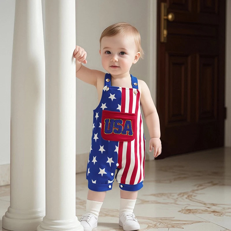 Baby Boys Independence Day Romper Letter Embroidery Stripe Star Print Summer Sleeveless Overalls Infant Bodysuit Jumpsuit
Baby Boys Independence Day Romper Letter Embroidery Stripe Star Print Summer Sleeveless Overalls Infant Bodysuit Jumpsuit