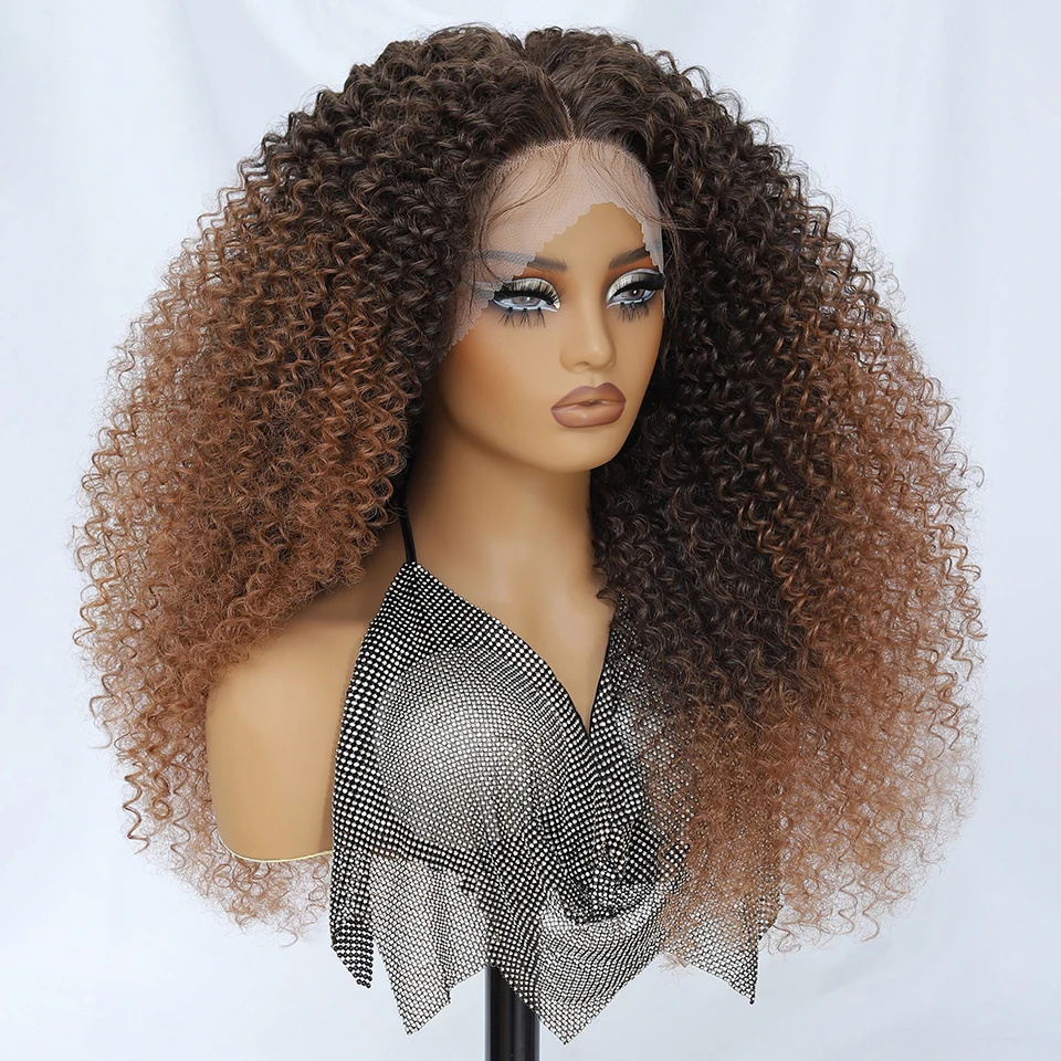 T-Part 24Inch Kinky Curly Synthetic Lace Wigs 13x5 Ombre Ginger Black Blue Lace Front Long Curly Wig for Daily Party Cosplay
T-Part 24Inch Kinky Curly Synthetic Lace Wigs 13x5 Ombre Ginger Black Blue Lace Front Long Curly Wig for Daily Party Cosplay