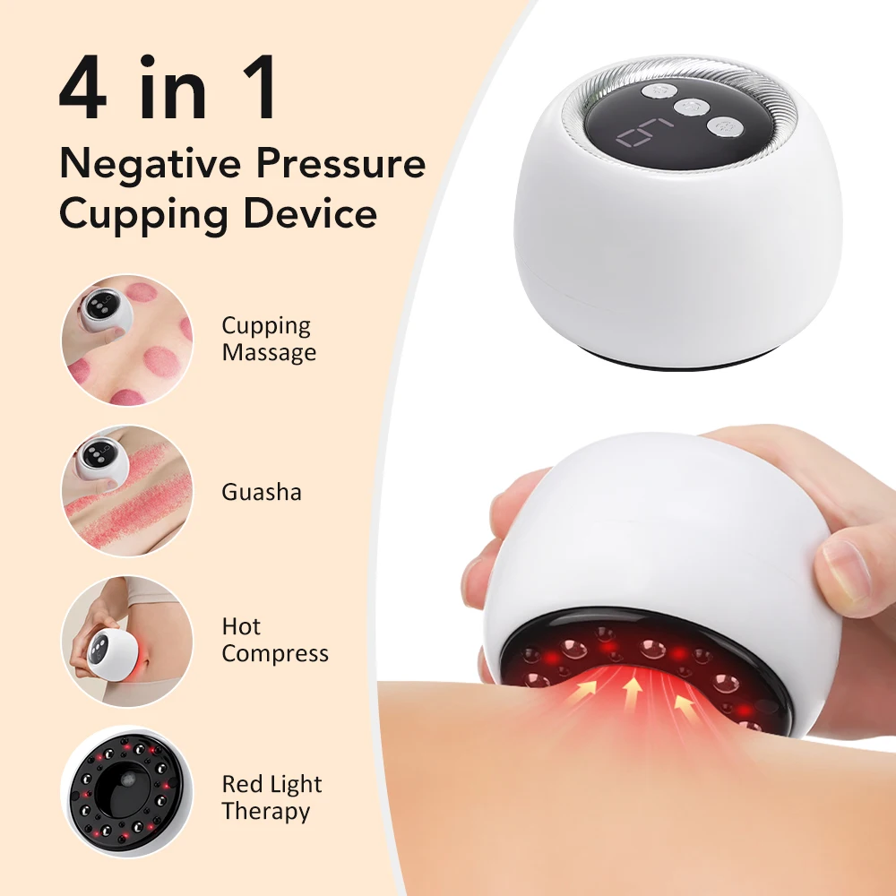 New Electric Heating Scraping Suction Cups Intelligent Vacuum Cupping Massage Device Physical Fatigue Relieve Health Guasha Cans
New Electric Heating Scraping Suction Cups Intelligent Vacuum Cupping Massage Device Physical Fatigue Relieve Health Guasha Cans