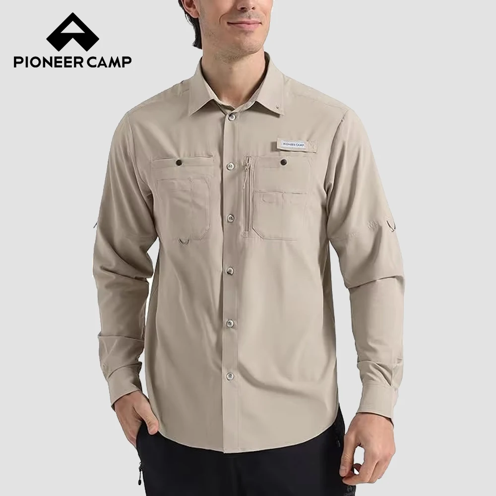 Pioneer Camp Men's Fishing Shirts Long Sleeve UPF50+ Sun Protection UV Button Down Shirts Quick Dry Cooling for Hiking Safari
Pioneer Camp Men's Fishing Shirts Long Sleeve UPF50+ Sun Protection UV Button Down Shirts Quick Dry Cooling for Hiking Safari