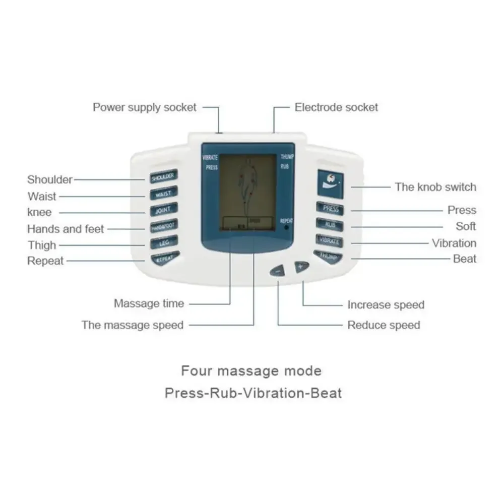 Electric Muscle Stimulator EMS Acupuncture Therapy Pulse Massager Tens Machine Full Body Massage Tool 16 Pads Slimming Massager
Electric Muscle Stimulator EMS Acupuncture Therapy Pulse Massager Tens Machine Full Body Massage Tool 16 Pads Slimming Massager