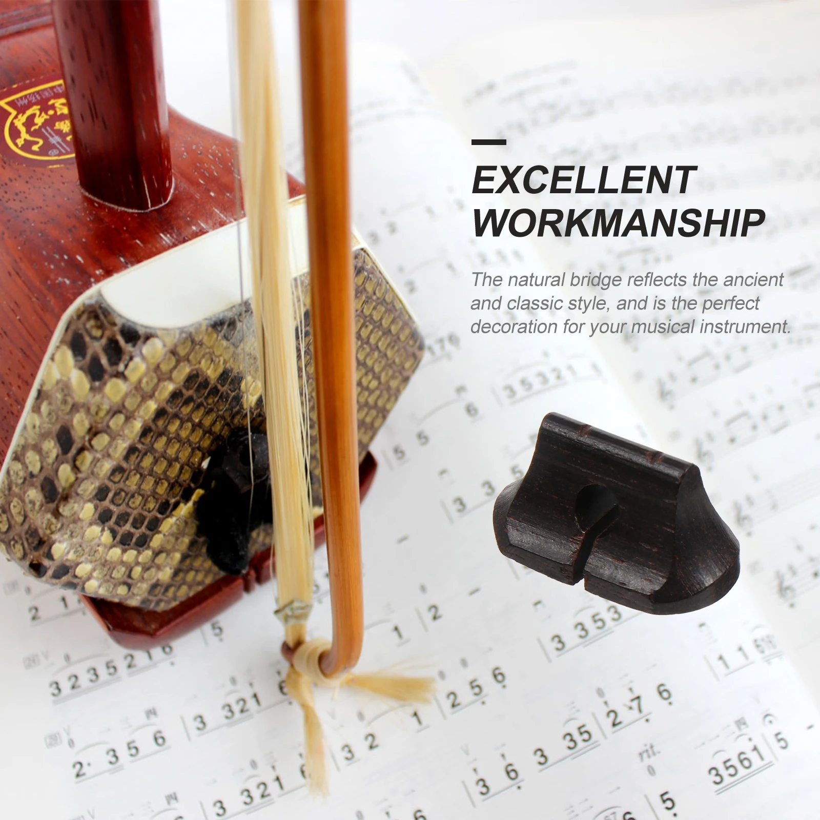 5 Pcs Bridge Erhu Code Traditional Chinese Musical Component Black Instrument Accessories
5 Pcs Bridge Erhu Code Traditional Chinese Musical Component Black Instrument Accessories