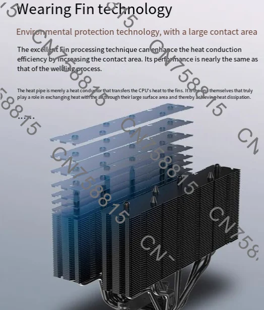 CPU radiator, non-blocking memory 6 heat pipes forward air cooling system,JF15K double tower design 10CM4 fan
CPU radiator, non-blocking memory 6 heat pipes forward air cooling system,JF15K double tower design 10CM4 fan