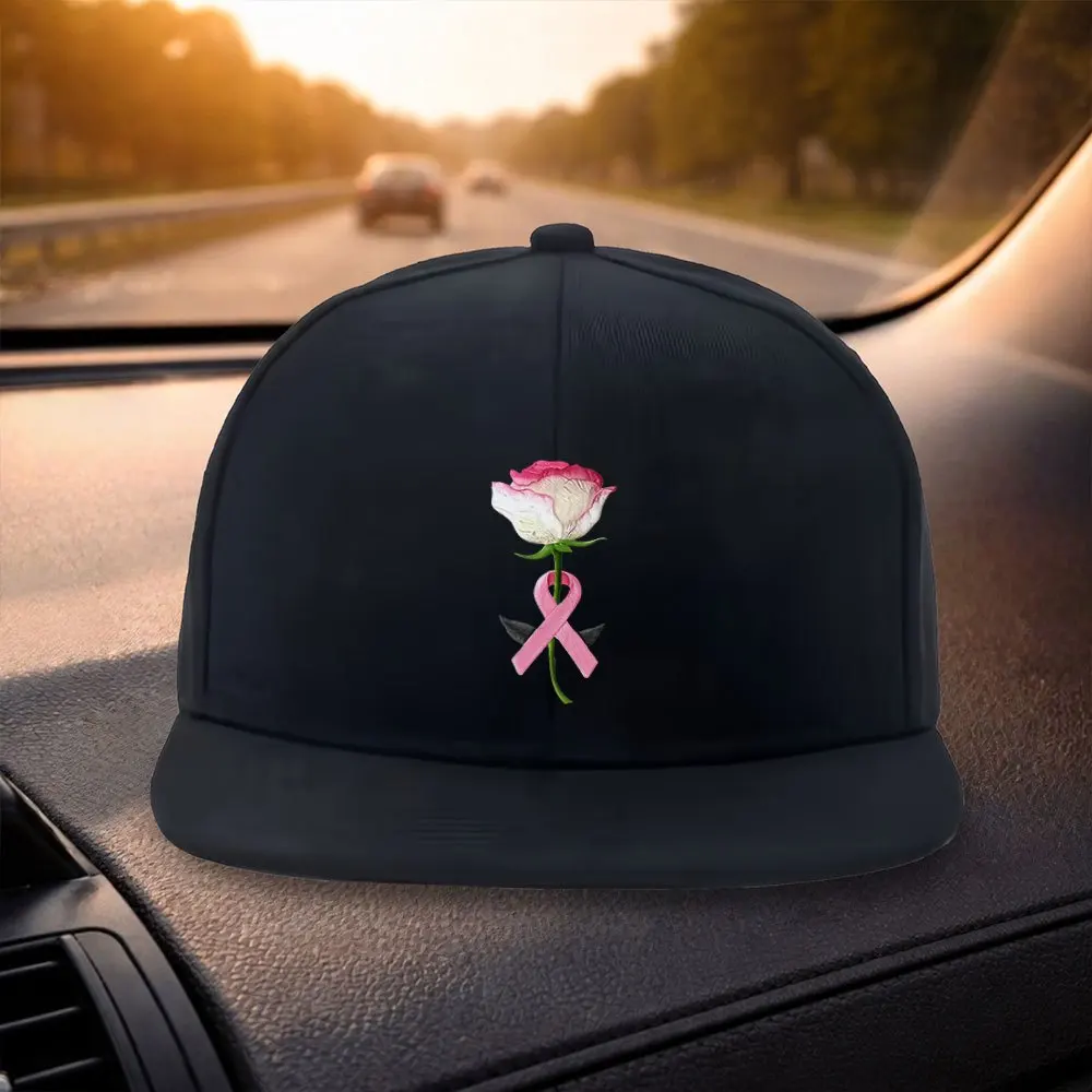 Unisex Classic Flat Brim Baseball Cap Fashionable Pink Ribbon Rose Design Black Casual Hat Suitable for Outdoor Activities O
Unisex Classic Flat Brim Baseball Cap Fashionable Pink Ribbon Rose Design Black Casual Hat Suitable for Outdoor Activities O