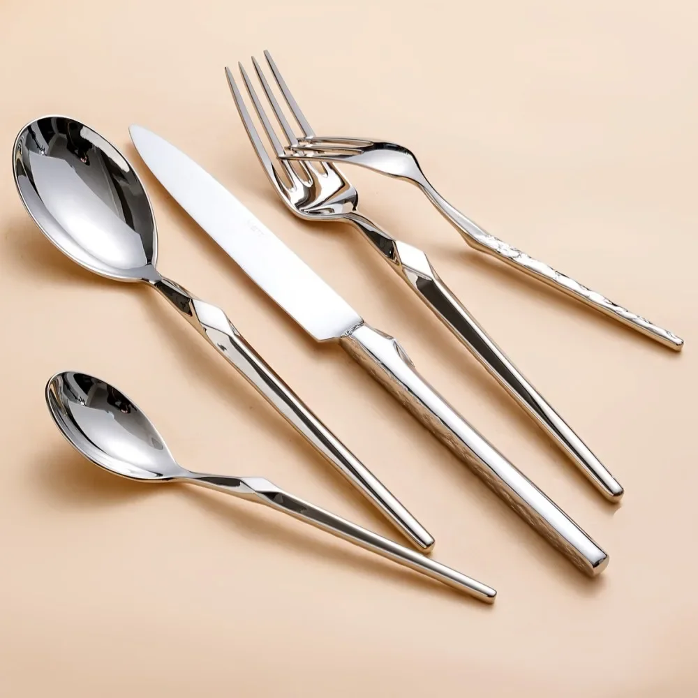 4/5pcs Luxury Flatware Set 18/10 Stainless Steel Hammer Pattern Handle Dinnerware Knife Fork Spoon Cutlery Kichen Tableware Gift
4/5pcs Luxury Flatware Set 18/10 Stainless Steel Hammer Pattern Handle Dinnerware Knife Fork Spoon Cutlery Kichen Tableware Gift