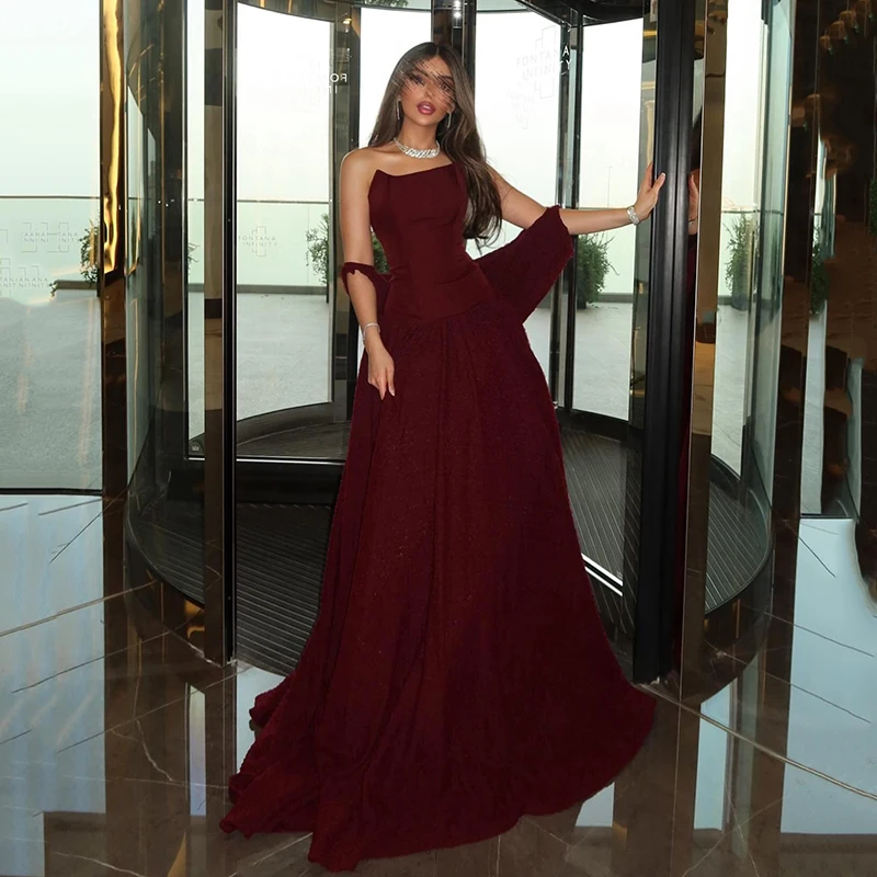 Thinyfull 2026 Long Prom Evening Dresses Sexy A-Line Strapless Saudi Arabia Party Dress Women Cocktail Prom Gowns Customized 
Thinyfull 2026 Long Prom Evening Dresses Sexy A-Line Strapless Saudi Arabia Party Dress Women Cocktail Prom Gowns Customized