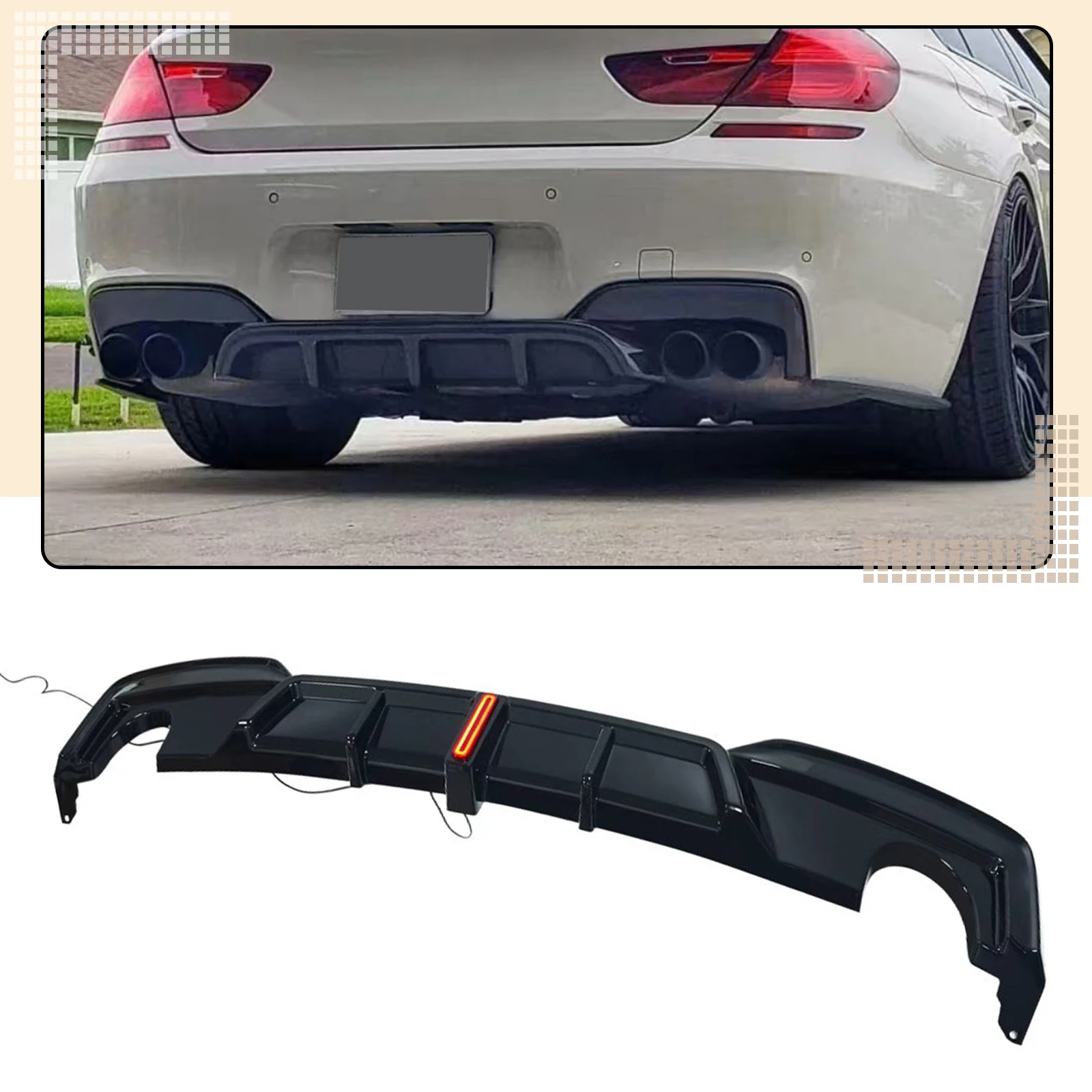 For BMW F06 F12 F13 M Sport 2012-2018 Rear Boot Splitter Spoiler Bumper Diffuser Lip
For BMW F06 F12 F13 M Sport 2012-2018 Rear Boot Splitter Spoiler Bumper Diffuser Lip