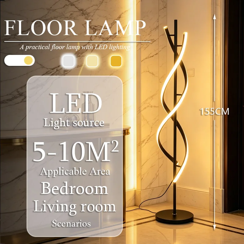 2026 New Nordic Postmodern LED Floor Lamp Spiral Twist Line Light Luxury Ambient Light for Living Room Bedroom Study
2026 New Nordic Postmodern LED Floor Lamp Spiral Twist Line Light Luxury Ambient Light for Living Room Bedroom Study