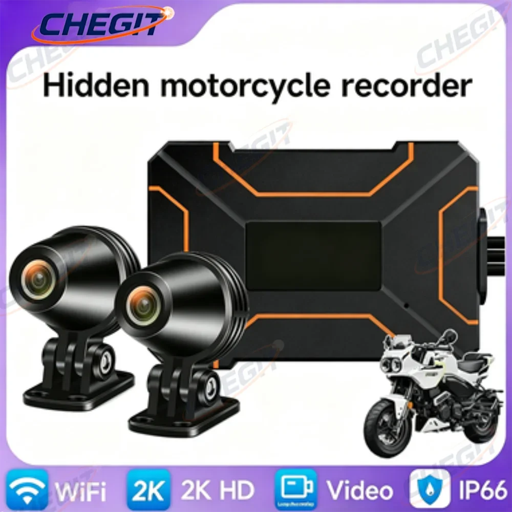 2K/1080P Dual Lens Motorcycle Dash Cam IP66 waterproof recorder with WiFi function supports TF card durable for daily motorbike
2K/1080P Dual Lens Motorcycle Dash Cam IP66 waterproof recorder with WiFi function supports TF card durable for daily motorbike