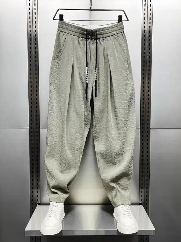 Summer New Ice Silk Loose Ultra-Thin Breathable Drape Casual Pants Men's Lightweight Straight Harlan Carrot Pants Polyester F...
Summer New Ice Silk Loose Ultra-Thin Breathable Drape Casual Pants Men's Lightweight Straight Harlan Carrot Pants Polyester F...