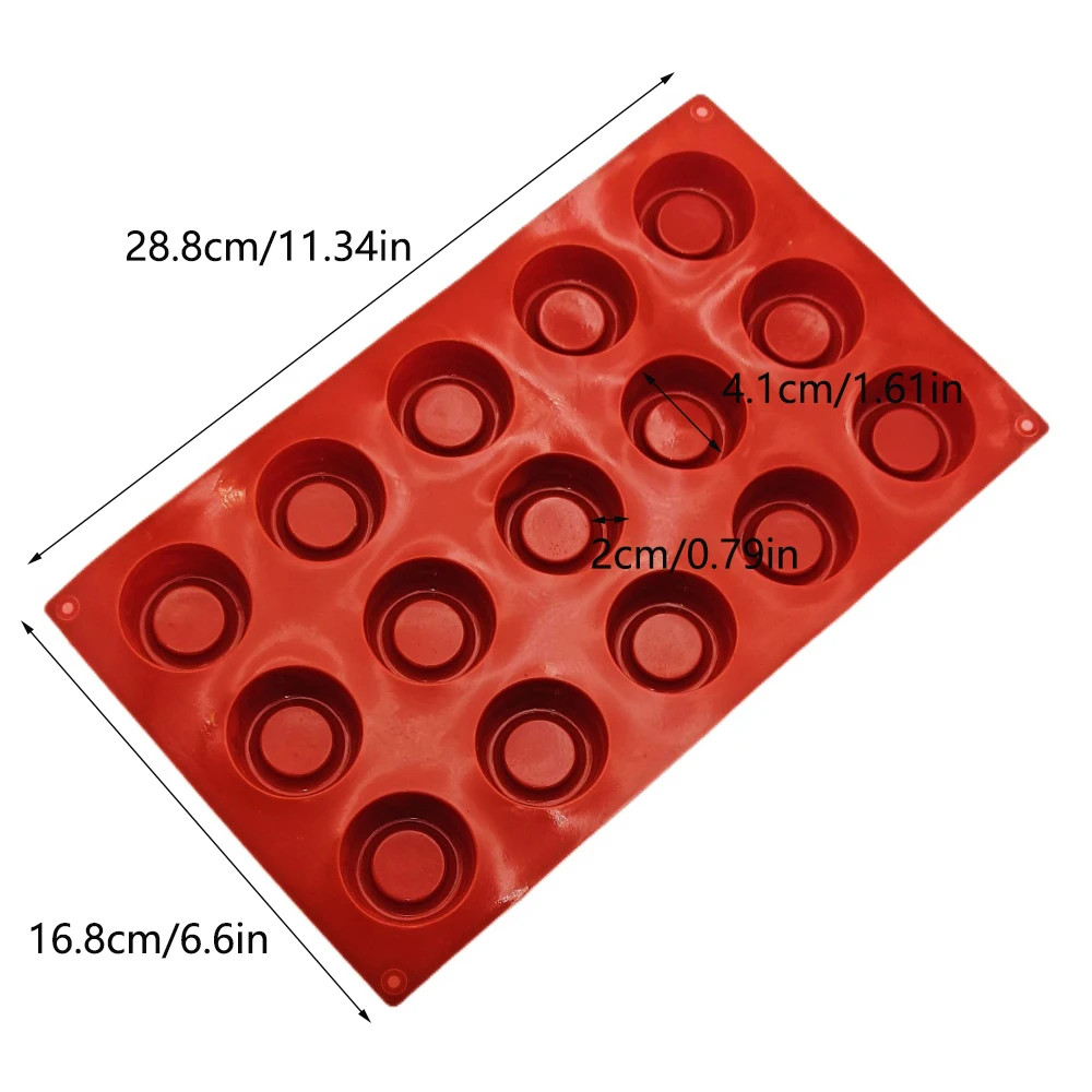 Hot Selling 15 Hole Round Concave Convex Silicone Chocolate Mold Bottle Cap Mousse Dessert Cake Mold Jelly Pudding Baking Tools
Hot Selling 15 Hole Round Concave Convex Silicone Chocolate Mold Bottle Cap Mousse Dessert Cake Mold Jelly Pudding Baking Tools