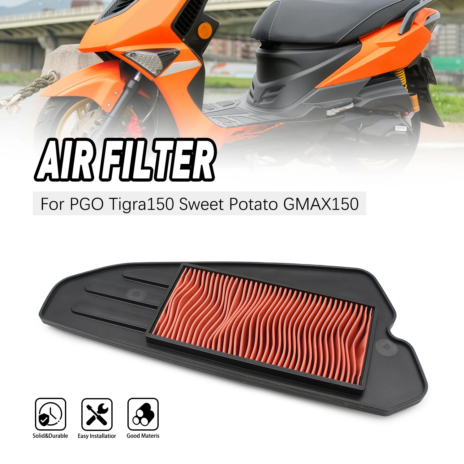 For PGO Tigra 150 Sweet Potato GMAX 150 Air Intake Filter Element Motorcycle Engine Protector Air Filter Cleaner Accessories
For PGO Tigra 150 Sweet Potato GMAX 150 Air Intake Filter Element Motorcycle Engine Protector Air Filter Cleaner Accessories