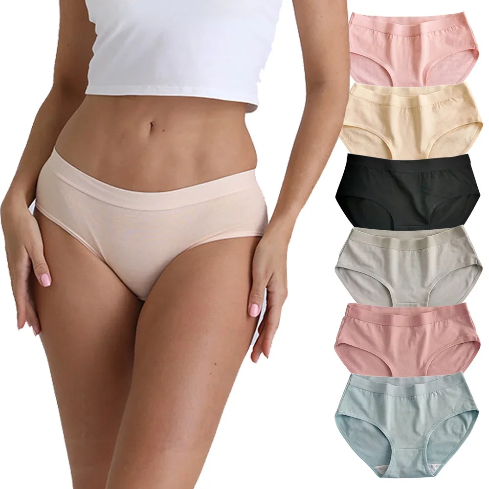 6Pcs/pack Cotton Panties Women Solid Color Underwear Girl Briefs Sexy Intimate Lingerie Ladies Low Waist Soft Comfort Underpants
6Pcs/pack Cotton Panties Women Solid Color Underwear Girl Briefs Sexy Intimate Lingerie Ladies Low Waist Soft Comfort Underpants