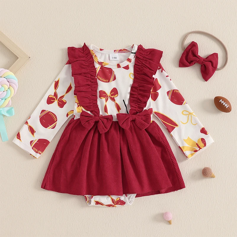 Toddler Baby Girls Rompers Rugby Bow Print Long Sleeve Jumpsuits Fall Clothes with Headband
Toddler Baby Girls Rompers Rugby Bow Print Long Sleeve Jumpsuits Fall Clothes with Headband