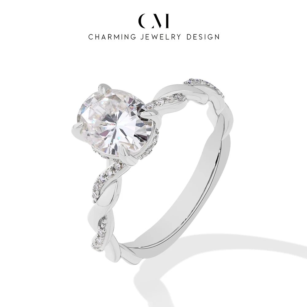 CHARMING Shining Oval Cut 2.0CT Moissanite Ring Cross band for Women party Jewelry Birthday Gifts Anniversary Wedding Engagement
CHARMING Shining Oval Cut 2.0CT Moissanite Ring Cross band for Women party Jewelry Birthday Gifts Anniversary Wedding Engagement