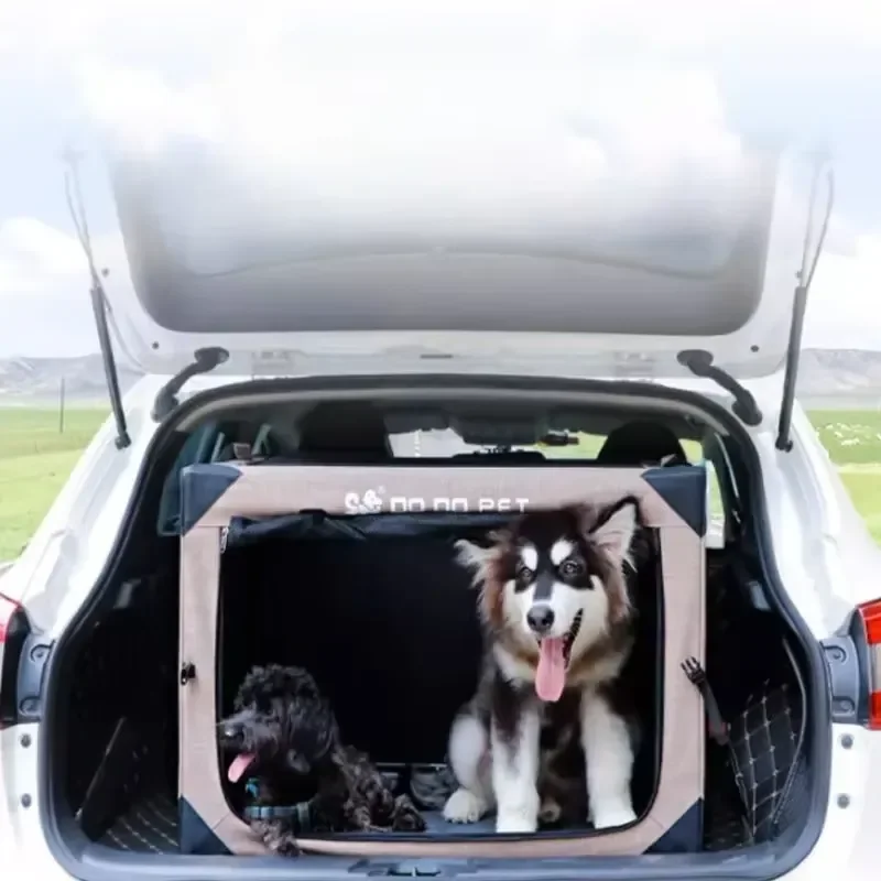 Steel Frame Car Kennel Strong and Durable Dog Trunk Ventilation Multifunctional Dogs Cage Easy Assemble Large Size Safe
Steel Frame Car Kennel Strong and Durable Dog Trunk Ventilation Multifunctional Dogs Cage Easy Assemble Large Size Safe