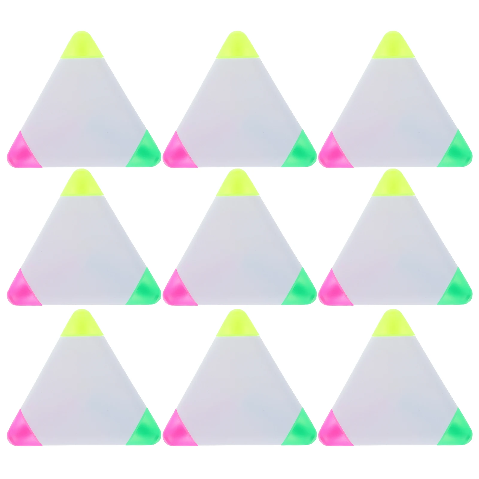 9pcs Triangle Highlighters Fluorescent Pens Dual Tip Markers Scrapbooking Underlining Yellow Pink Green Practical Study Tools
9pcs Triangle Highlighters Fluorescent Pens Dual Tip Markers Scrapbooking Underlining Yellow Pink Green Practical Study Tools